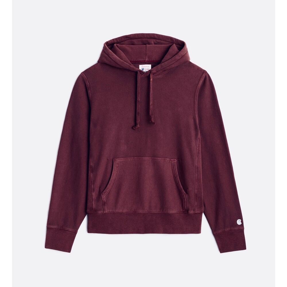Todd Snyder x Champion French Terry Hoodie Sweatshirt Men XL Maroon Burgundy